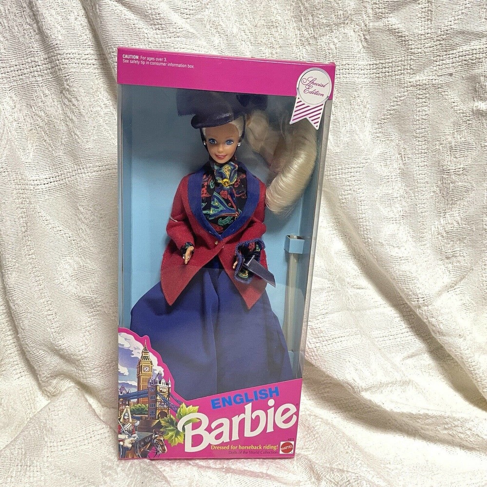 Vintage 1991 English Barbie Dolls Of The World Collection Mattel 4973 NRFB